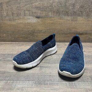 Skechers Go Walk Joy-Everly Blue Knit Slip On Sneakers Women's Size 9
